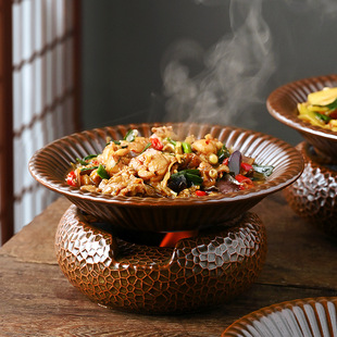 固液体酒精炉子干锅锅具家用套装商用饭店专用钵仔锅陶瓷小火锅无