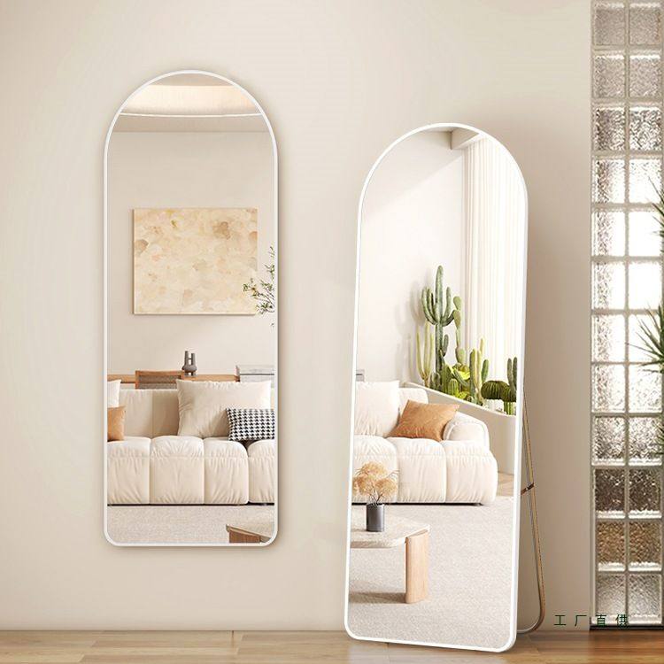 全身镜落地镜家用女生网红奶油风穿衣镜挂墙试衣镜卧室立体大镜子,住宅家具,穿衣镜,淘宝优惠券,粉丝福利购,淘宝优惠卷