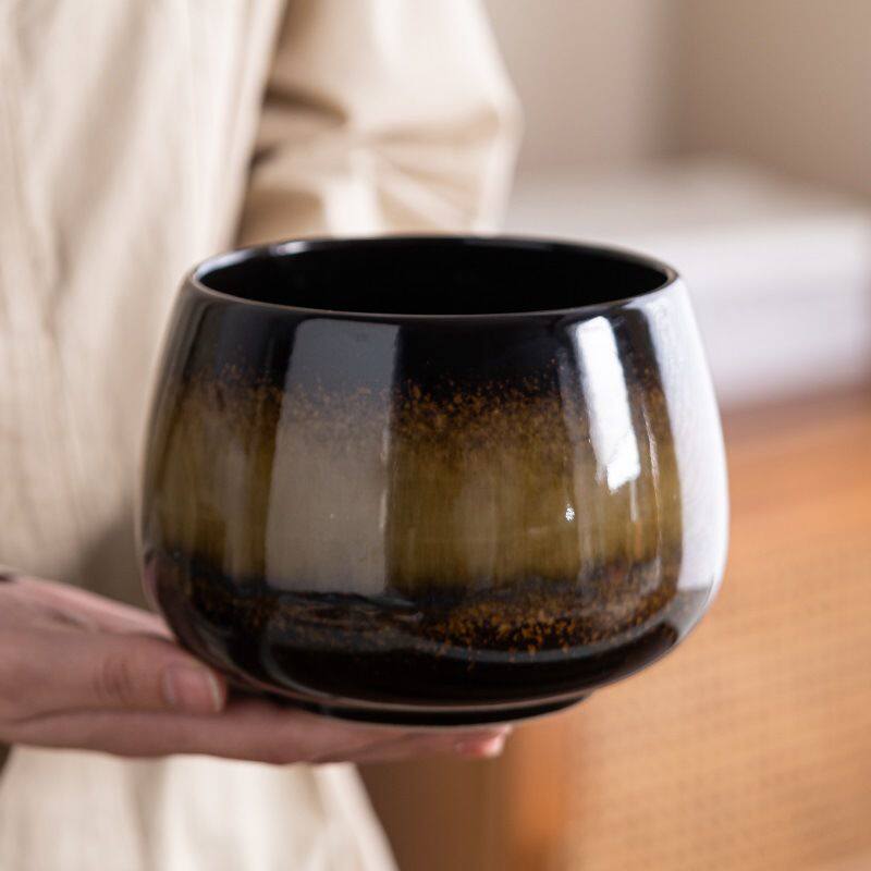 零配家用茶渣废缸茶洗建水杯大号水桶茶功夫茶具水缸水盂陶瓷茶桌