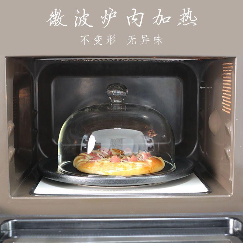 微波炉加热盖玻璃家用防溅防油热菜盖耐高温甜品展示罩保鲜罩