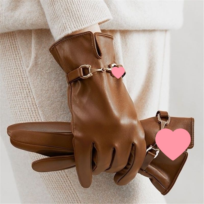 皮手套女士触屏秋冬新款时装冬季保暖防风骑车开车防寒手套加绒潮