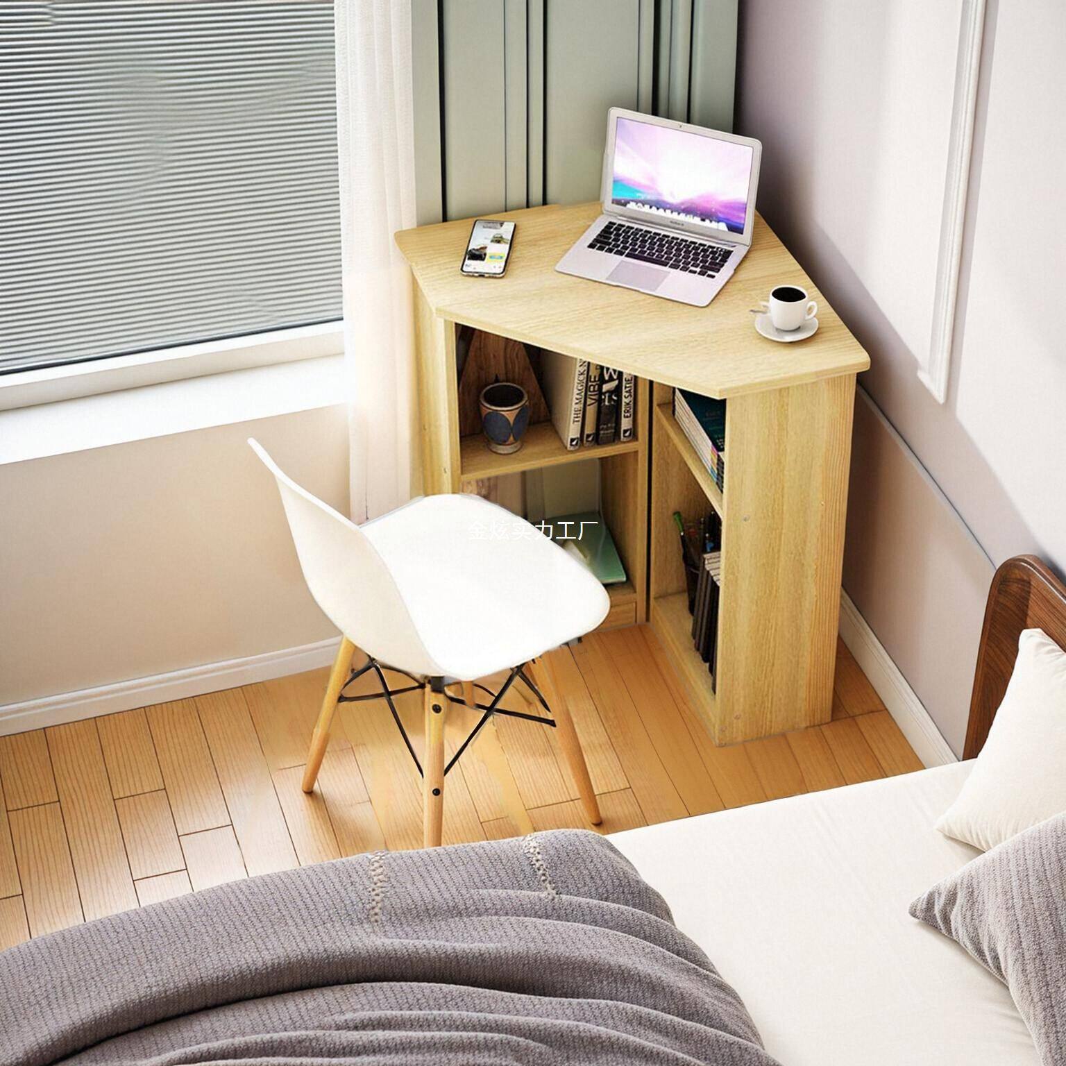 三角书桌卧室角桌墙角放主机桌子转角小型桌可小家用尺寸电脑桌