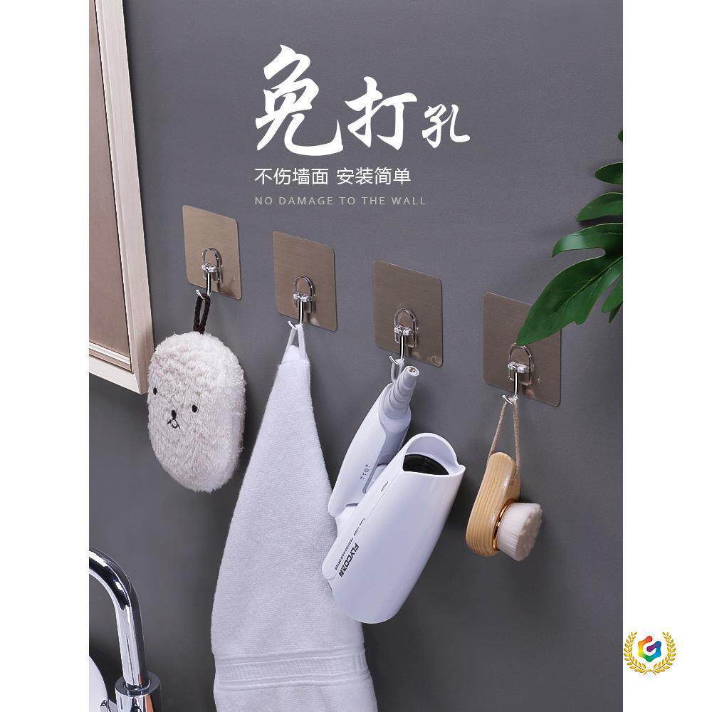 家用吸壁式黏贴不锈钢挂钩浴室吸盘挂钩卫生间厨房免打孔壁挂粘钩
