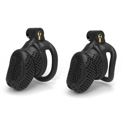 Male Chastity Device 3D Print Bee-hive Design Breathable Coc
