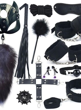 40CM Fox Tail Anal Plug Bondage Set Sex Toys For Women Whip