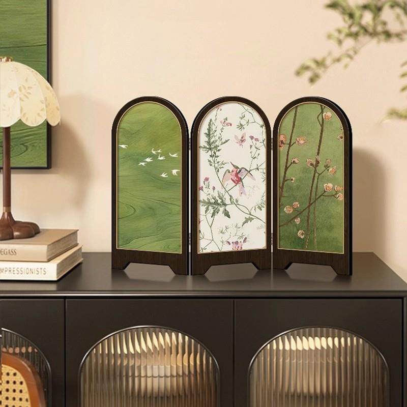 新中式花鸟小屏风桌面摆件玄关茶台电视柜家居装饰品客厅摆画礼物,家居饰品,桌面摆件,淘宝优惠券,粉丝福利购,淘宝优惠卷