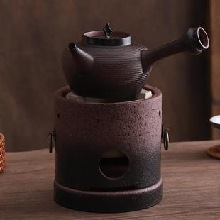 围炉煮茶家用火炭炉原矿朱泥跳盖大容量侧把煮水壶潮汕砂铫壶家用