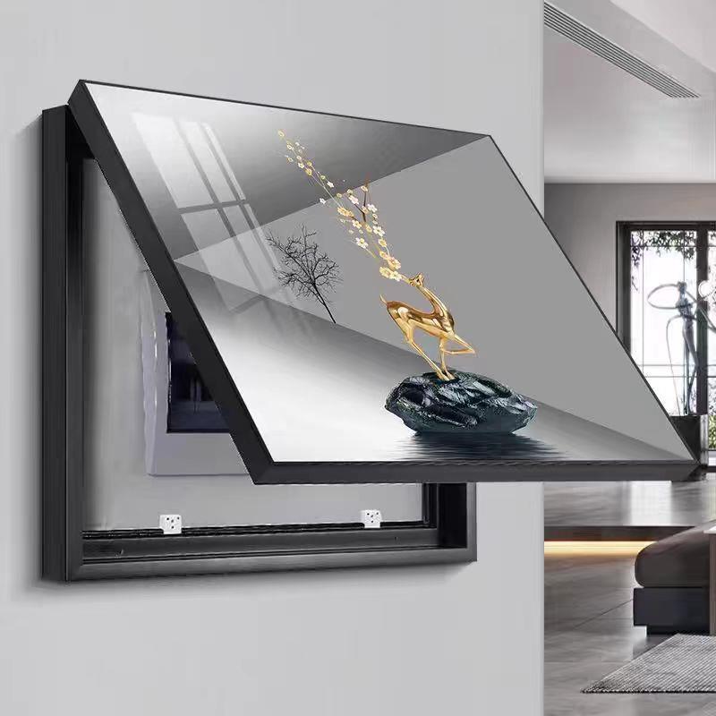 电表箱装饰画免打孔现代简约配电柜总开关遮挡客厅餐厅空开盒挂画