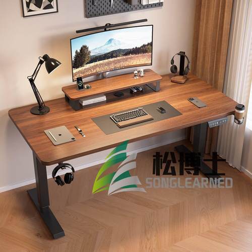 双电机电动升降桌家用游戏电竞桌可升降智能桌面办公升降桌电脑桌