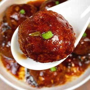 荷风狮子头四喜丸子预制菜鸡肉丸子冷冻半成品饭店专用河南特色