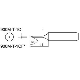 日本白光原装HAKKO烙铁头900M-T-1C/1CF焊咀 936/937焊台用