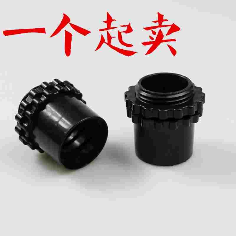 京生尼龙国标包塑金属软管接头快速直插式穿线软管直通塑料黑接头