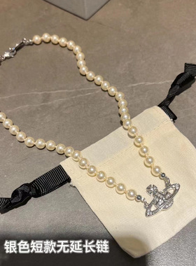 高定nana土星珍珠项链喜太后轻奢施家珍珠土星别针项链韦雪同款