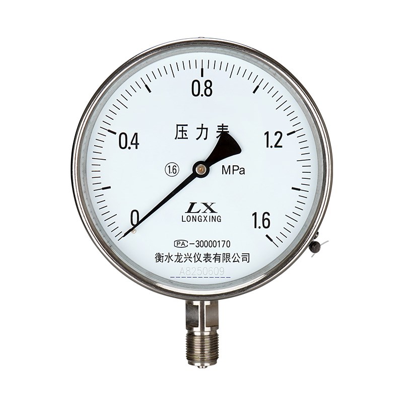 304不锈钢压力表y150B普通气压表水压表耐腐蚀锅炉蒸汽油压液压表