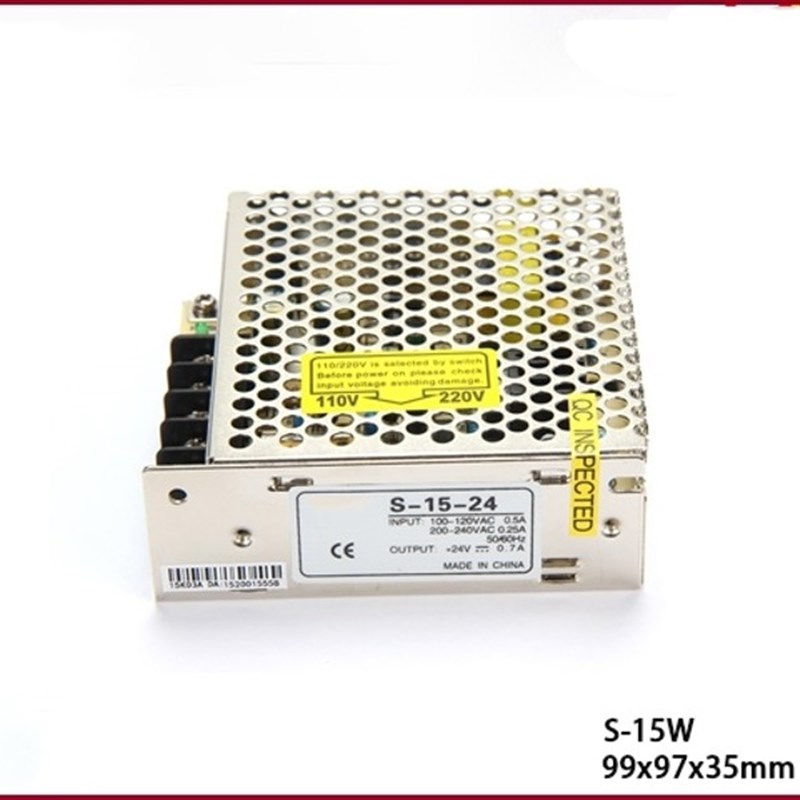LED显示屏直流稳压开关电源 S-15W (5V/D3A 12V/1.3A 24V/0.7A)