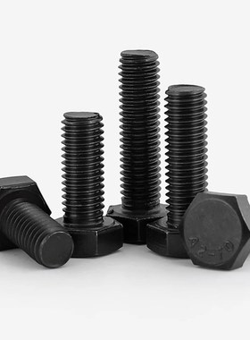 M6M8M1d0M12 黑色304不锈钢外六角螺丝镀黑锌外六角螺栓*10/12/10