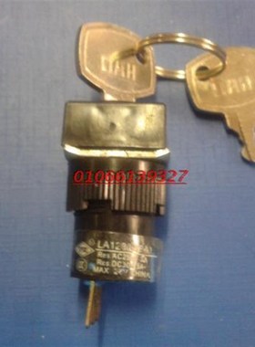 LA128(L16A)钥匙开关AC250V 3A 3脚2档/3档 方/圆