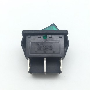KCD4船型开关 2档6脚红色带灯翘板开关 电源按钮启动开关双刀双掷