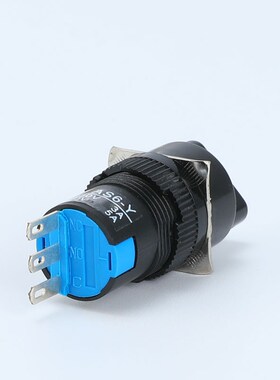 旋钮按钮开关LA16Y-11X2 22X3 银点旋转二档三档铜3脚6脚开孔16mm