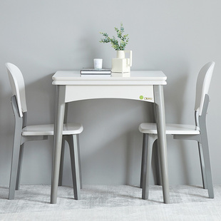 岩板餐桌家用小户型可伸缩折叠桌子现代简约轻奢多功能70×6