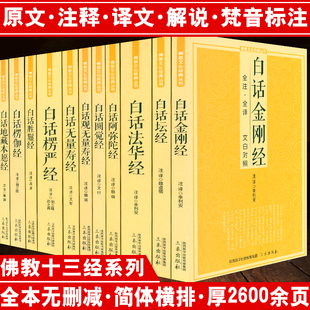 全新正版 佛学经典全套11册 原文注释文白对照大智度论白话法华经楞伽经楞严经坛经圆觉经观无量寿经金刚经地藏本愿经佛学经典书籍