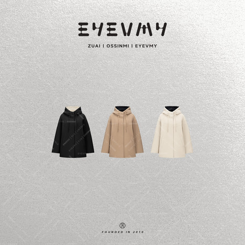 【冬日特调羽绒服】全棉连帽寛松板中长风衣羽绒服WT54OFU161