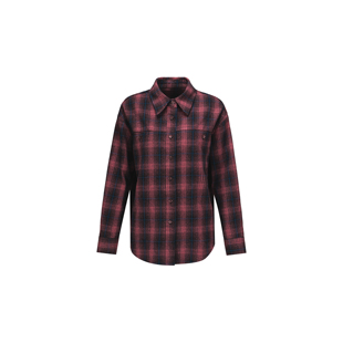 加厚粉蓝格子百搭衬衫