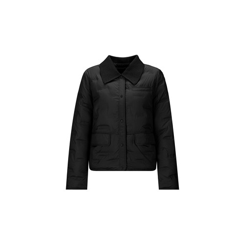 【轻量随行】90白鸭绒轻薄香风针织拼接翻领外套羽绒服WT54OWK003