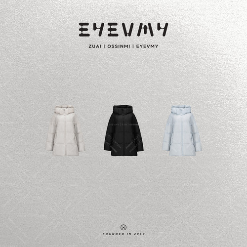 【热奶宝】90白鸭绒中长款立领连帽羽绒服外套WT54O1036