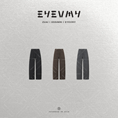 加厚软糯宽松休闲阔腿长裤 排扣裤 WT54UFU168