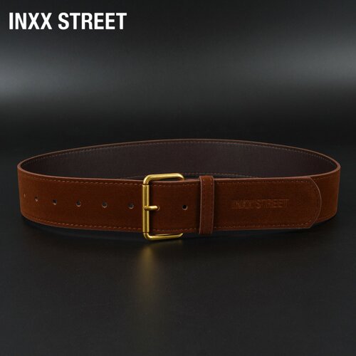 INXX STREET腰带女时尚美式腰封复古金扣绒面加宽美拉德皮带宽版