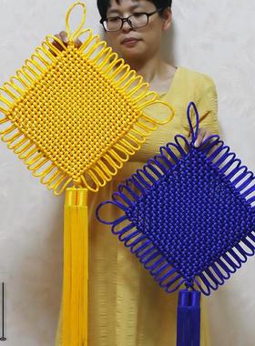 黄色中国结挂件客厅大号十字玄关新房春节绿色装饰大红蓝色中国结