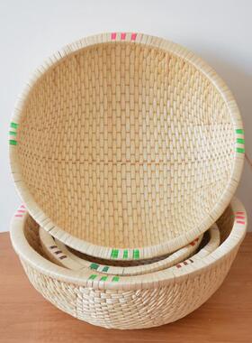 。柳编筐馍筐家用手工柳编馒头筐柳条盛馒头筐箩筐笸箩收纳筐簸箕
