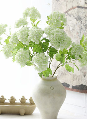 仿真花3头木绣球婚庆软装家居假花婚礼堂花饰 酒店布置花艺