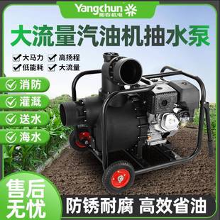 大流量海水泵农用灌溉排水泵耐酸碱6寸抽水泵抗洪汽油机自吸泵