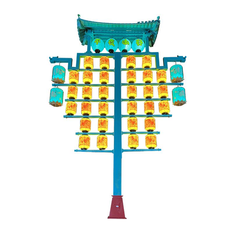 不夜城灯笼中式国潮风八角古风大唐吊灯造型灯景观灯厂家LED节能