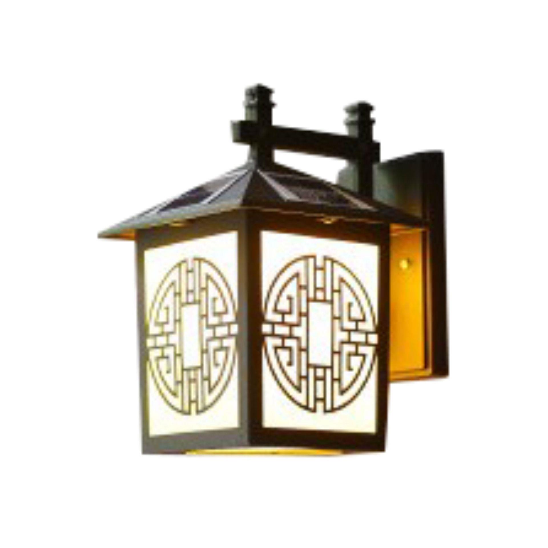 新中式古典太阳能壁灯阳台灯露台灯走道灯防水户外灯花园灯庭院灯