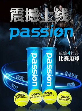 ODEA欧帝尔网球专业比赛用球Passion成年训练高弹耐磨耐打气压足