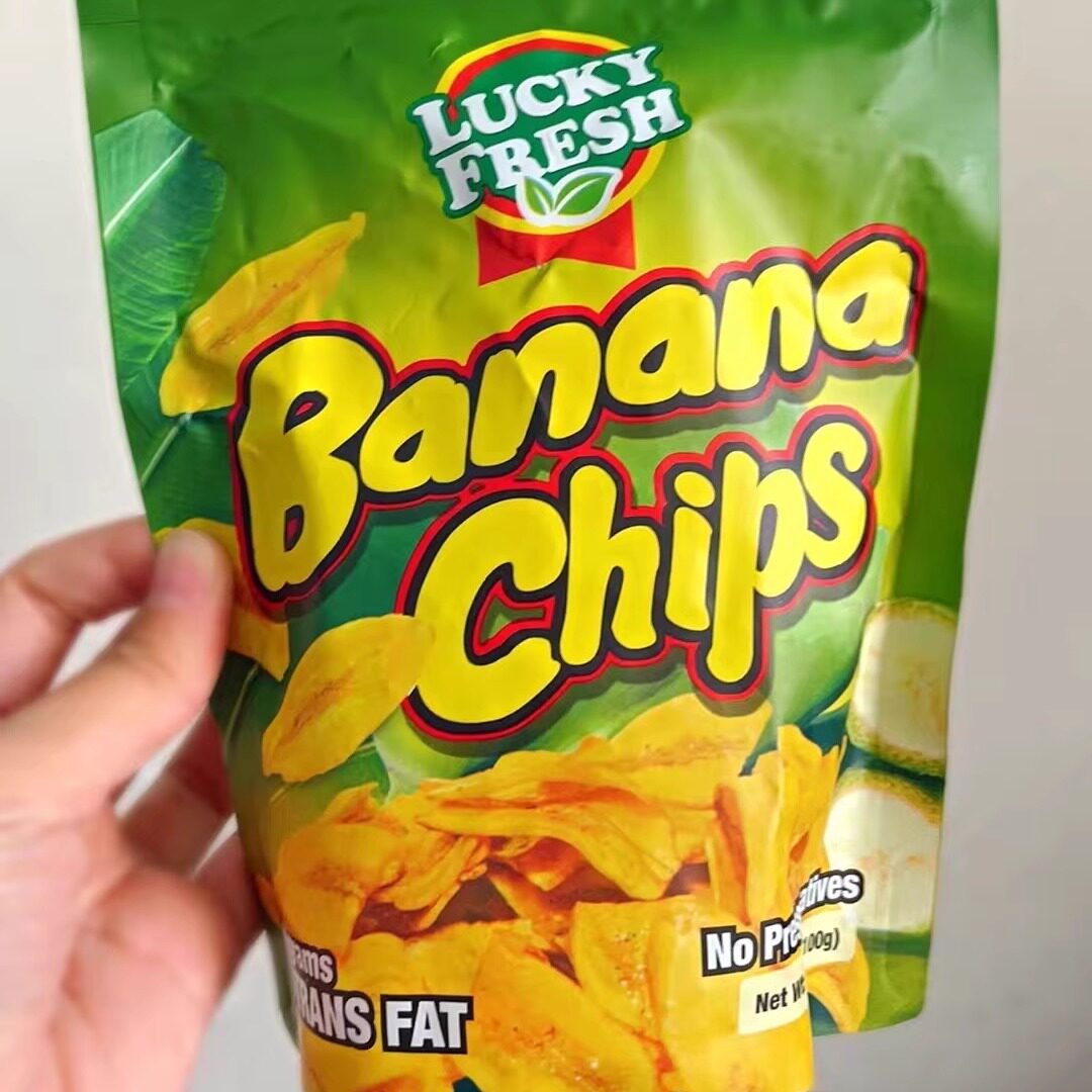 菲律宾香蕉片原装进口Lucky Fresh香蕉干休闲零食水果干网红零食