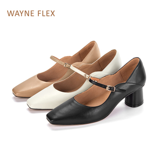 【冷狗推荐】WAYNE FLEX韦恩鞋鹿皮鞋浅口玛丽珍单鞋2113