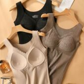 保暖内衣双面磨绒速暖自发热女士舒适无痕打底自带胸垫668保暖