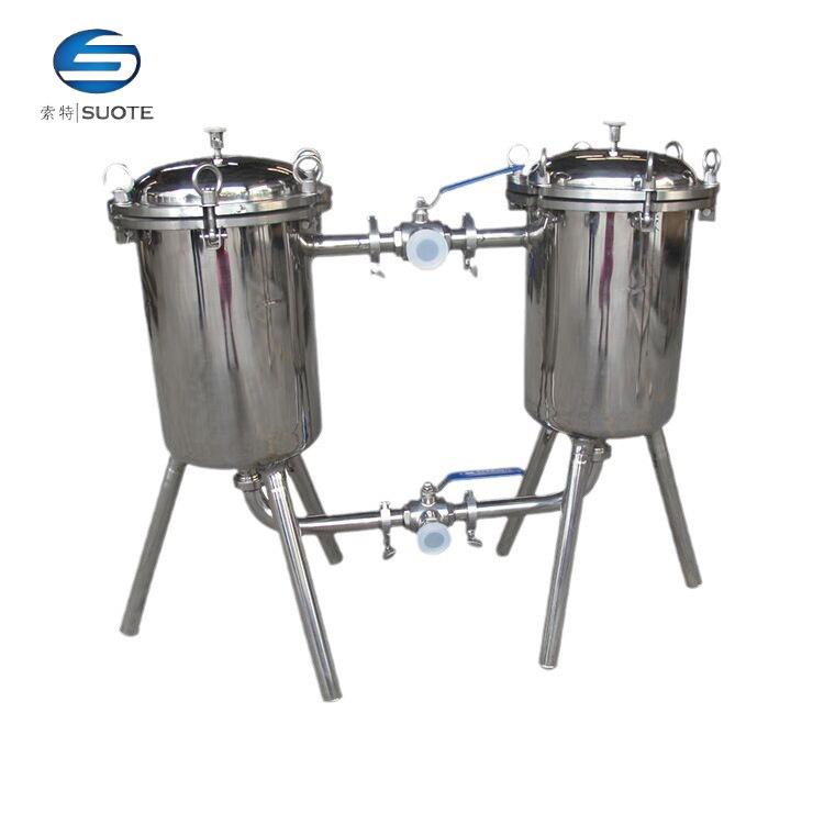 卫生级不锈钢双联过滤器白酒食用油果汁蜂蜜双桶过滤