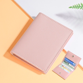 短款 超薄小巧银行卡套驾驶证小钱包简约迷你版 防消磁一体卡片夹女