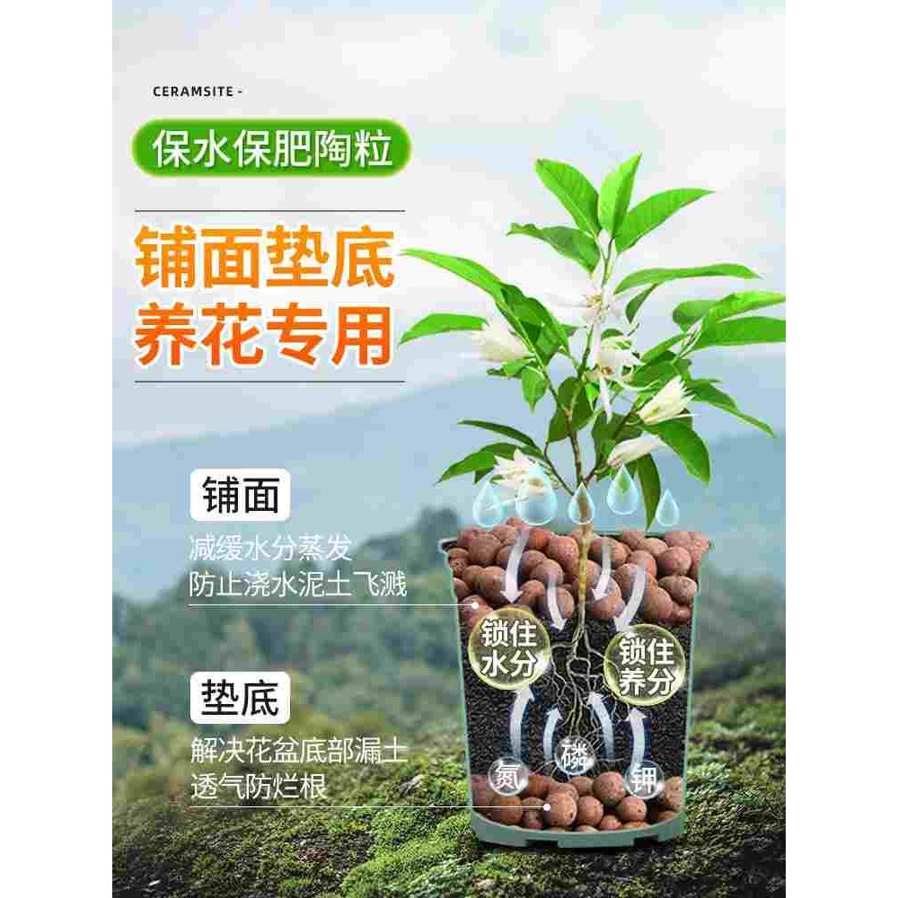 陶粒垫底养花专用多肉营养土花盆花卉回填鱼缸水培铺面火山石颗粒