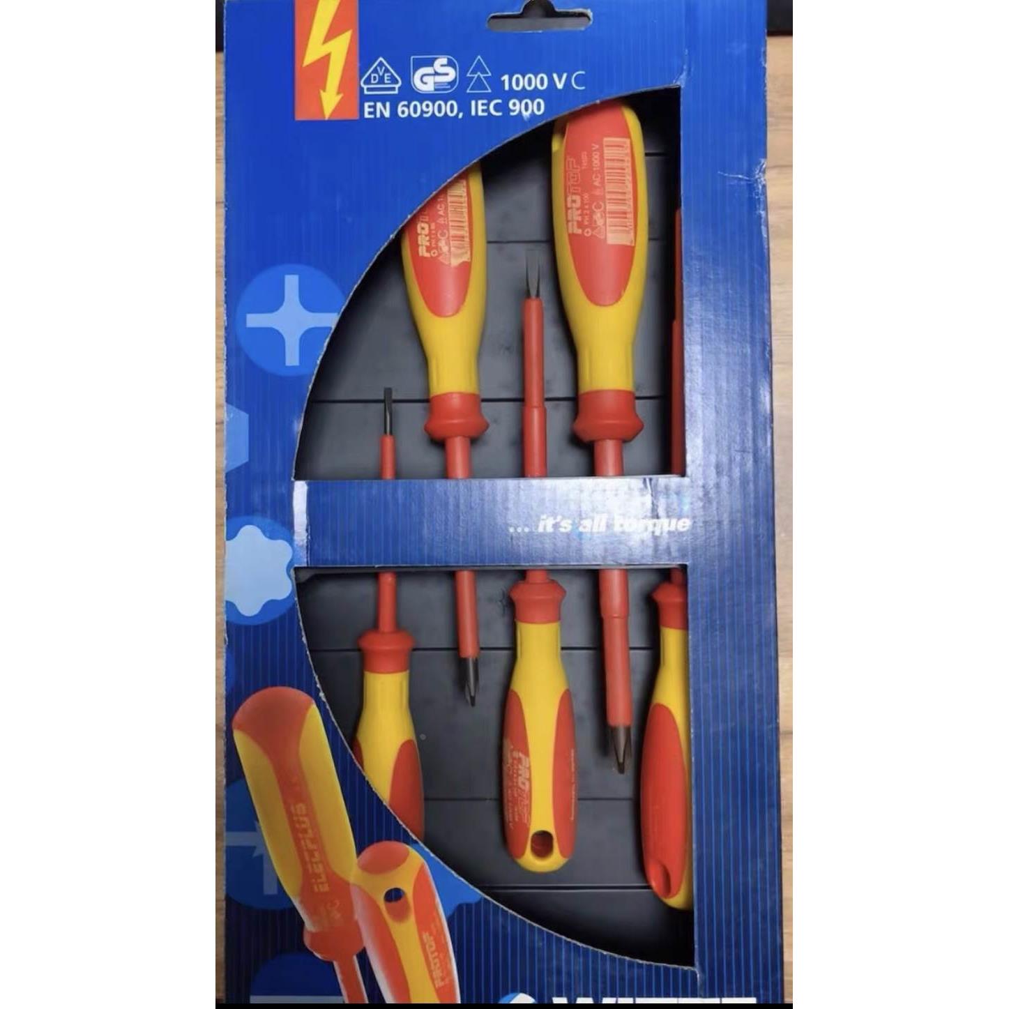 特价清仓全新德国威特进口5件套6件套绝缘螺丝刀组套电工螺丝批