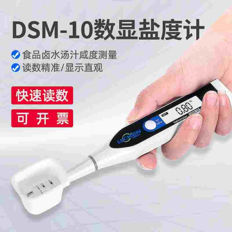 力辰0.01-10%数显盐度计食品卤水汤汁咸度测量仪DSM-10自动咸度