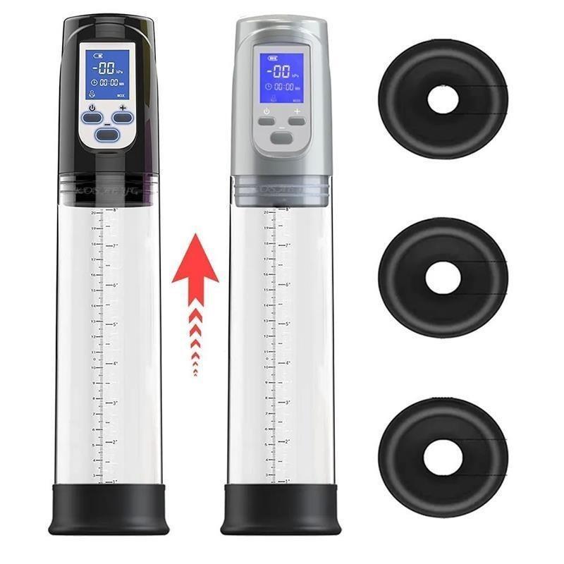LCD Electric Penis Pump Male Masturbator Cup Dick Extender V