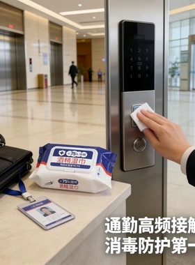 津昊酒精湿巾带盖包装杀菌消毒便携装随时随地清洁酒精湿纸巾