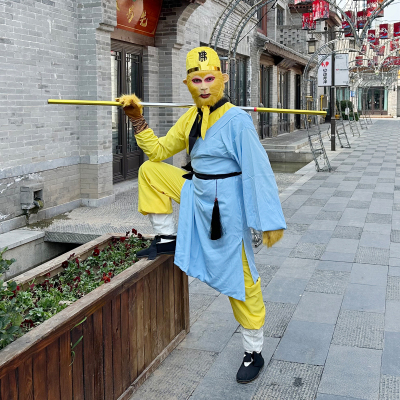 【齐鲁唛娇】孙悟空蓝色单袖服装