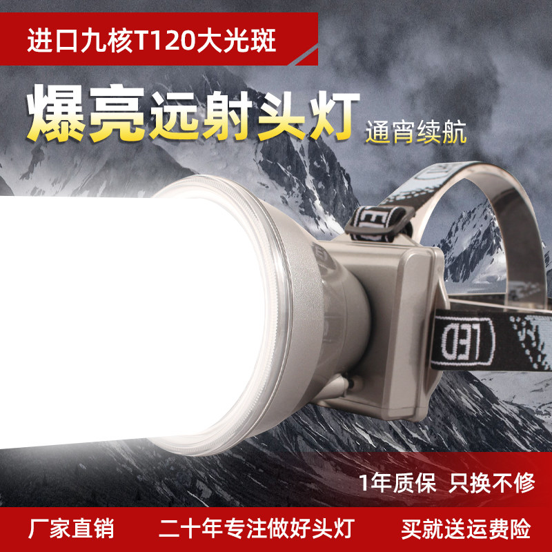 猎霸一号头灯手电远射夜钓大光斑